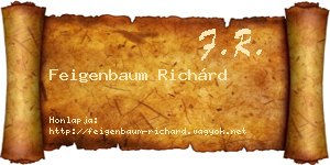 Feigenbaum Richárd névjegykártya